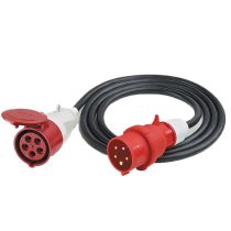 RUBBER EXTENSION LEAD 32A 5 PIN
