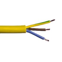50M - 4mm Yellow Arctic 3 Core Flexible Cable