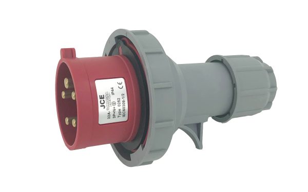 JCE 32A 5 Pin Red Trailing Plug & Socket 415V IP67 Waterproof - Image 3