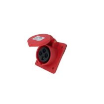 32A 4 Pin Angled Panel Mounted Socket IP44