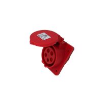 32A 5 Pin Angled Panel Mounted Socket IP44