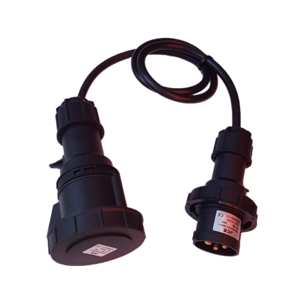 16A Plug - 32A Socket Adaptor IP67 H07RNF 2.5mm - 1M