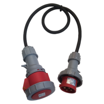 16A Plug - 32A Socket Adaptor 4 Pin IP67 H07RNF 2.5mm - 1M