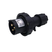 32A 3 Pin Black Trailing Plug IP67