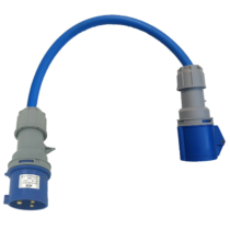 32A Plug to 16A Socket Adaptor 2.5mm Blue Arctic Cable