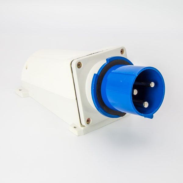Rolec 125A 3 Pin Blue Wall Mounted Plug 240V IP44