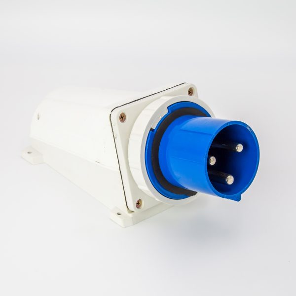 Rolec 125A 3 Pin Blue Wall Mounted Plug 240V IP67
