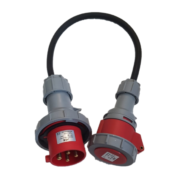32A Plug - 16A Socket Adaptor 4 Pin IP67 H07RNF 2.5mm - 0.5M