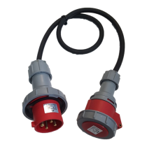 32A Plug - 16A Socket Adaptor 4 Pin IP67 H07RNF 2.5mm - 1M