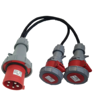 63A Plug – 2 x 16A Sockets 5Pin 2.5mm IP67 H07RN-F Splitter